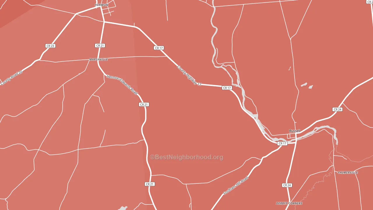 Marshville, NY block-group political-lean map