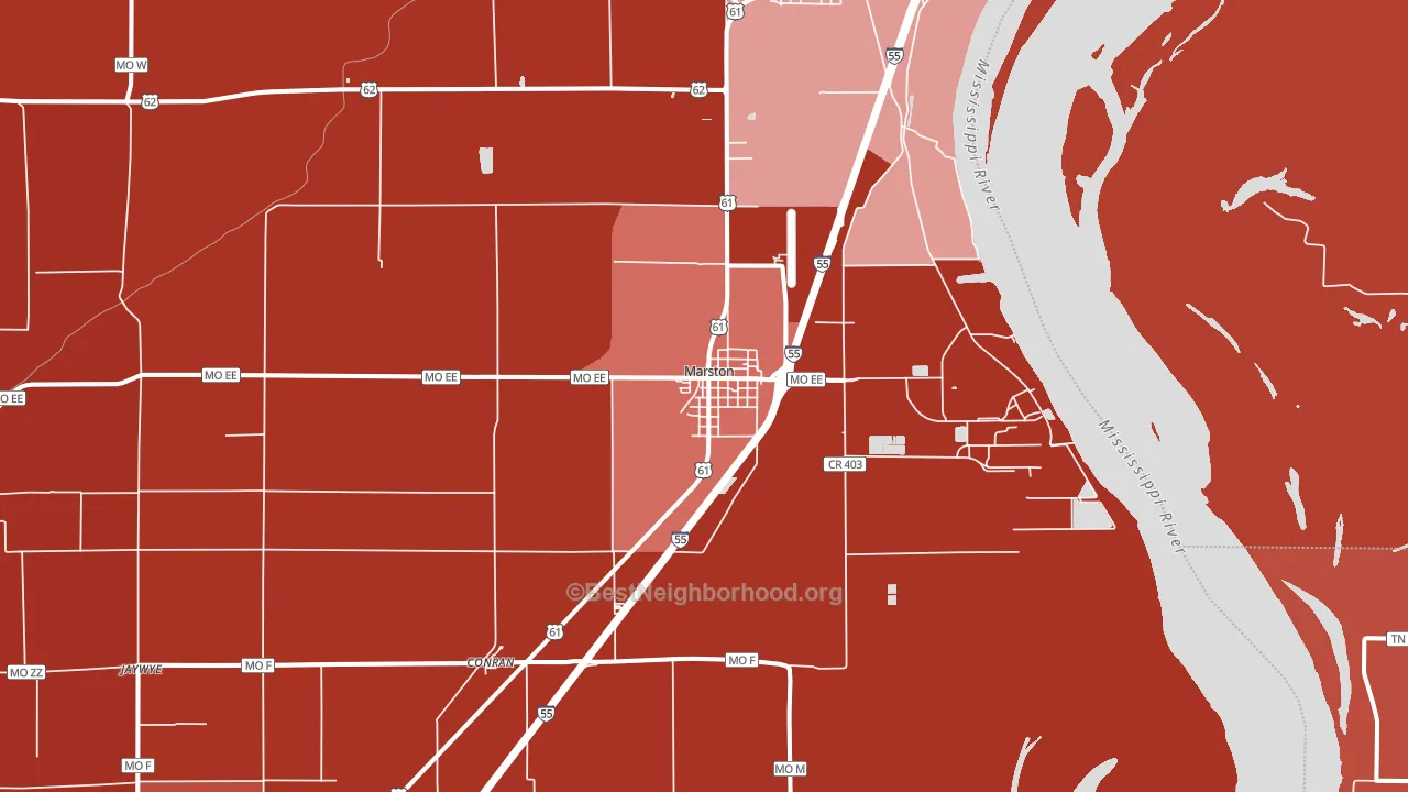 Marston, MO block-group political-lean map