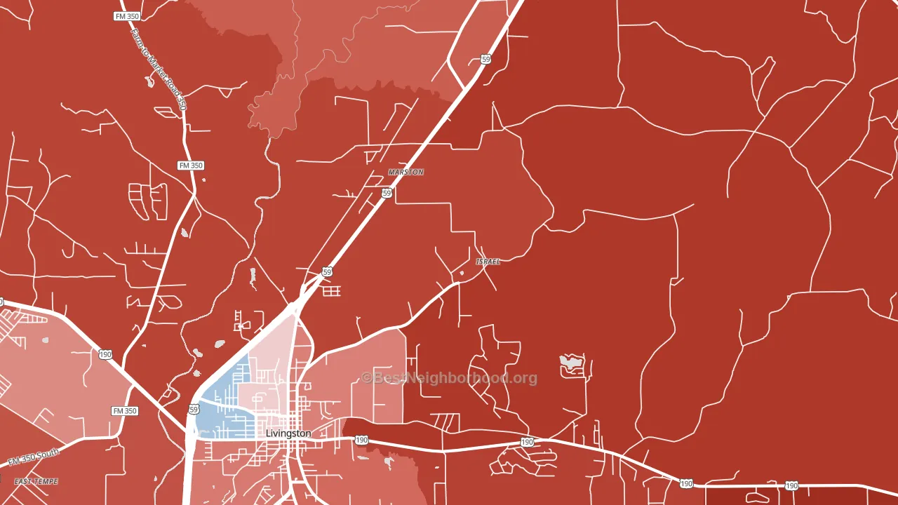 Marston, TX block-group political-lean map