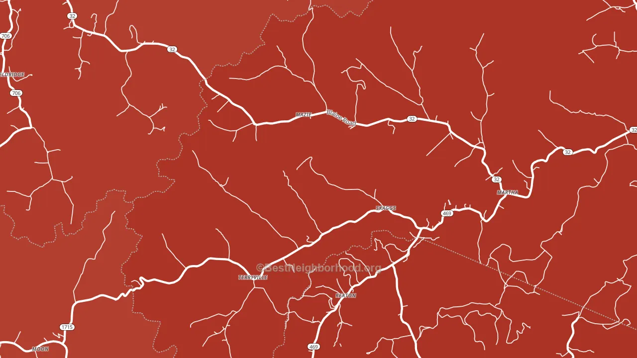 Martha, KY block-group political-lean map