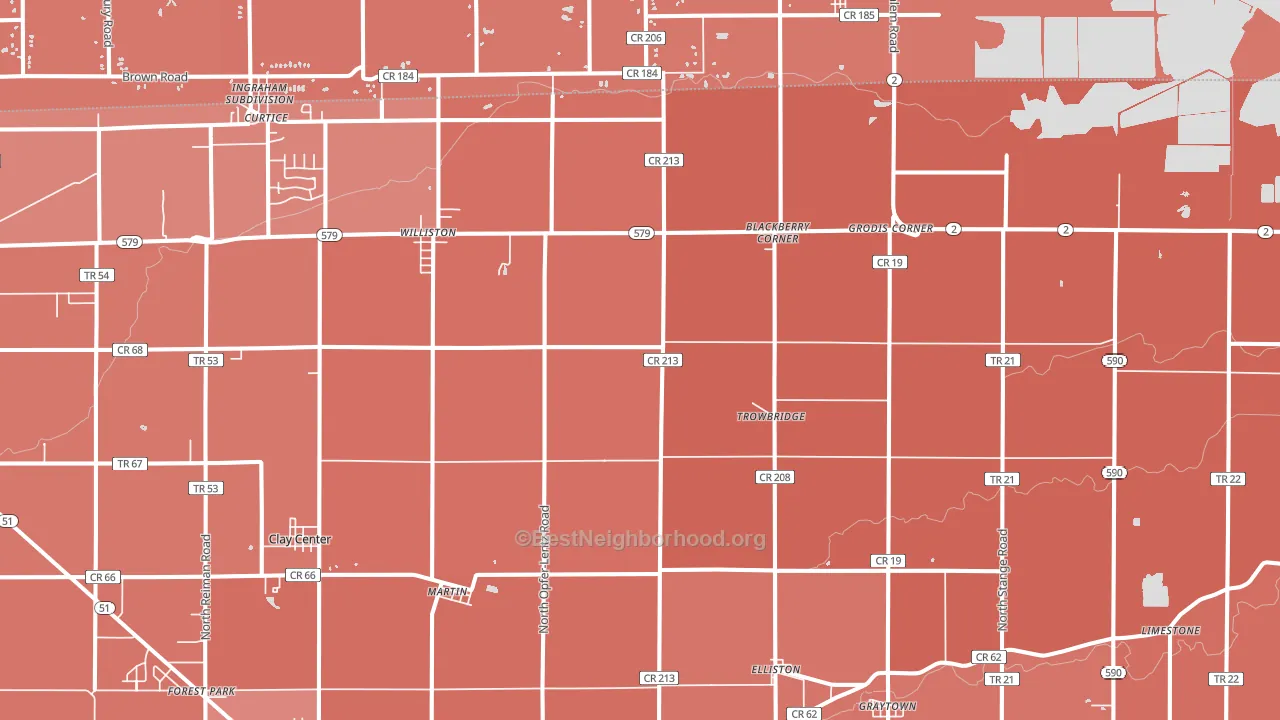 Martin, OH block-group political-lean map