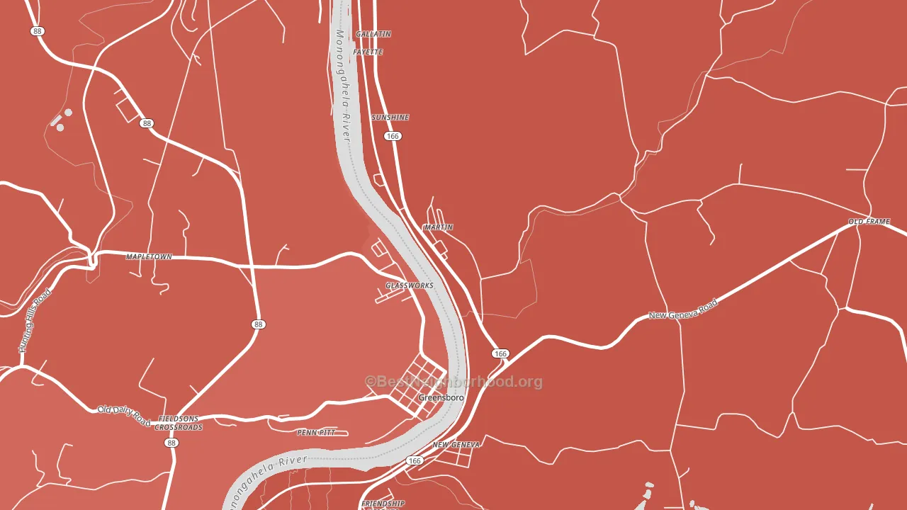Martin, PA block-group political-lean map