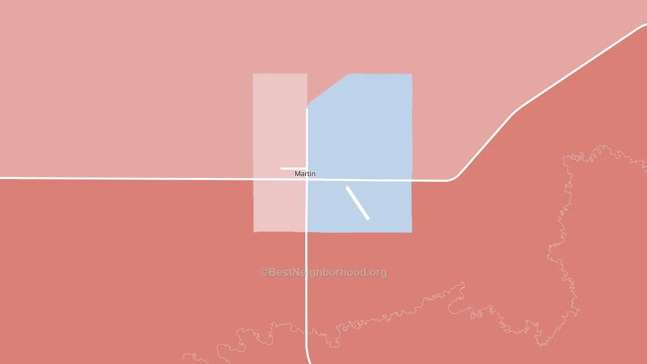 Martin, SD block-group political-lean map