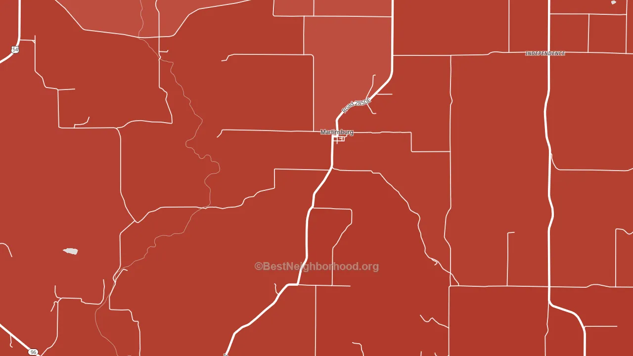 Martinsburg, IL block-group political-lean map