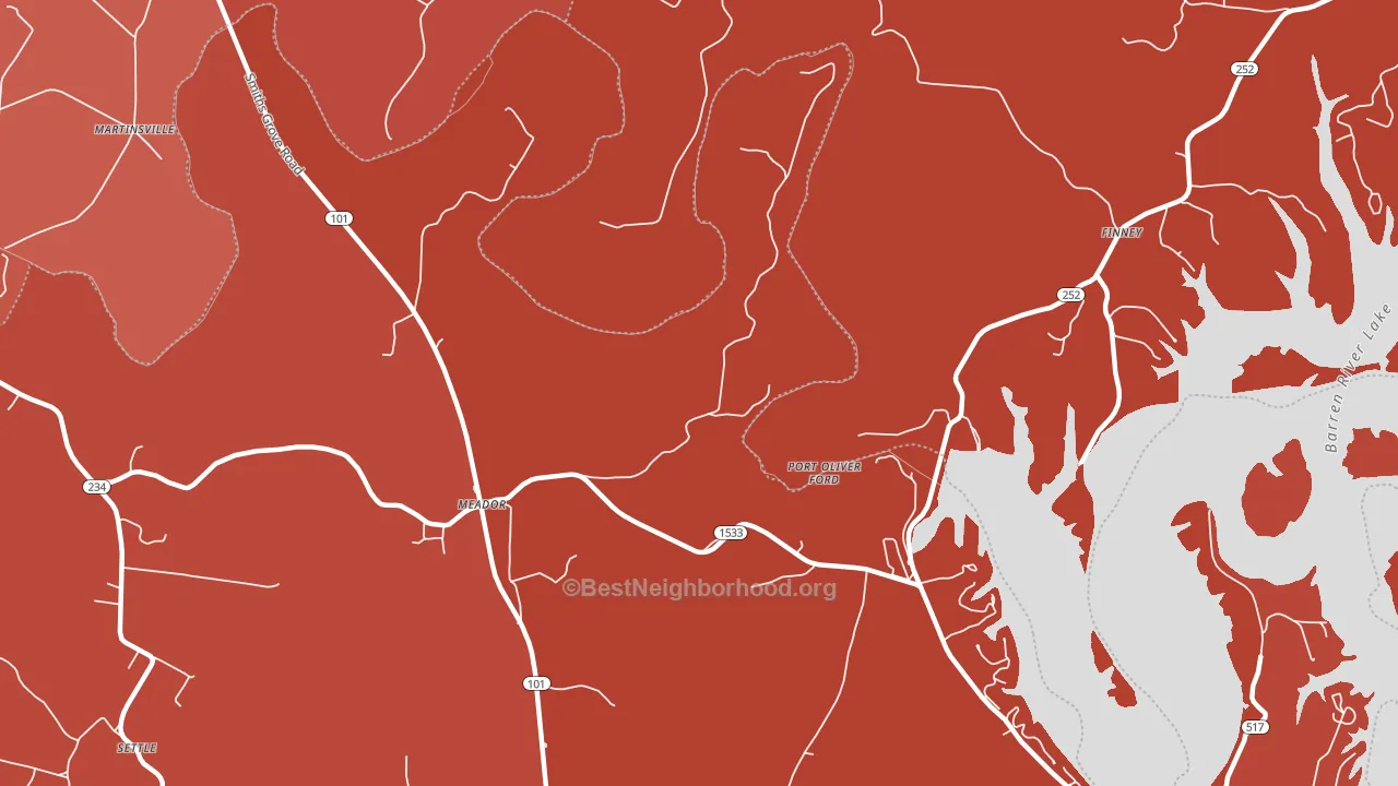 Martinsville, KY block-group political-lean map