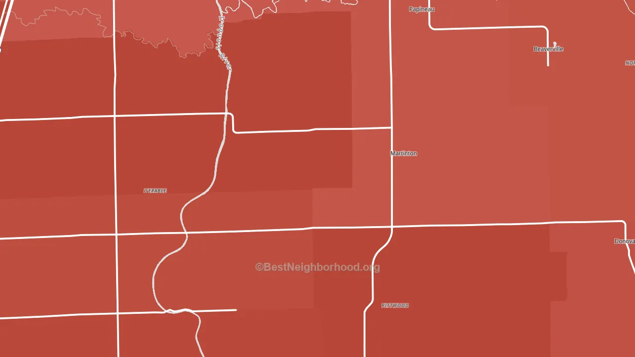Martinton, IL block-group political-lean map
