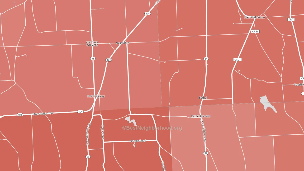 Martville, NY block-group political-lean map