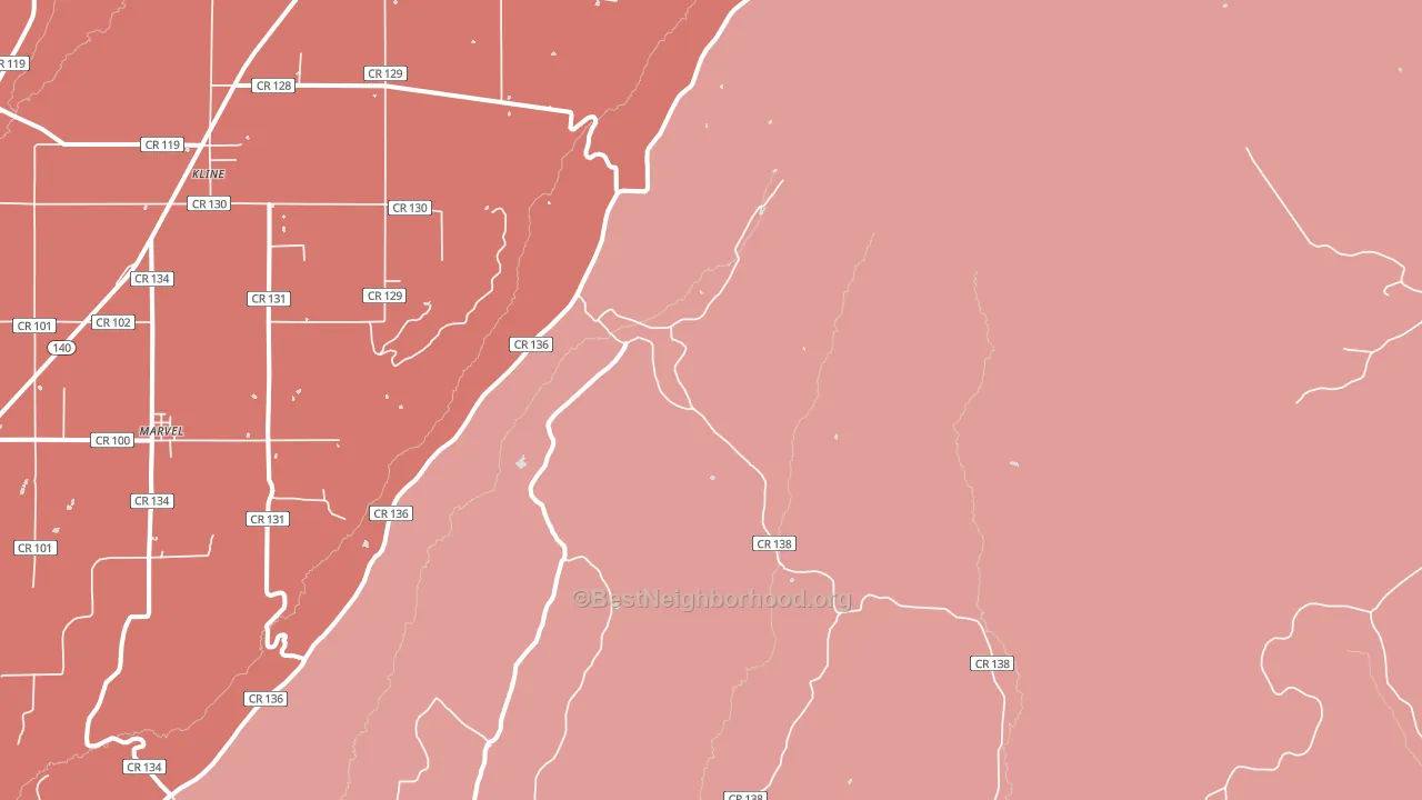 Marvel, CO block-group political-lean map