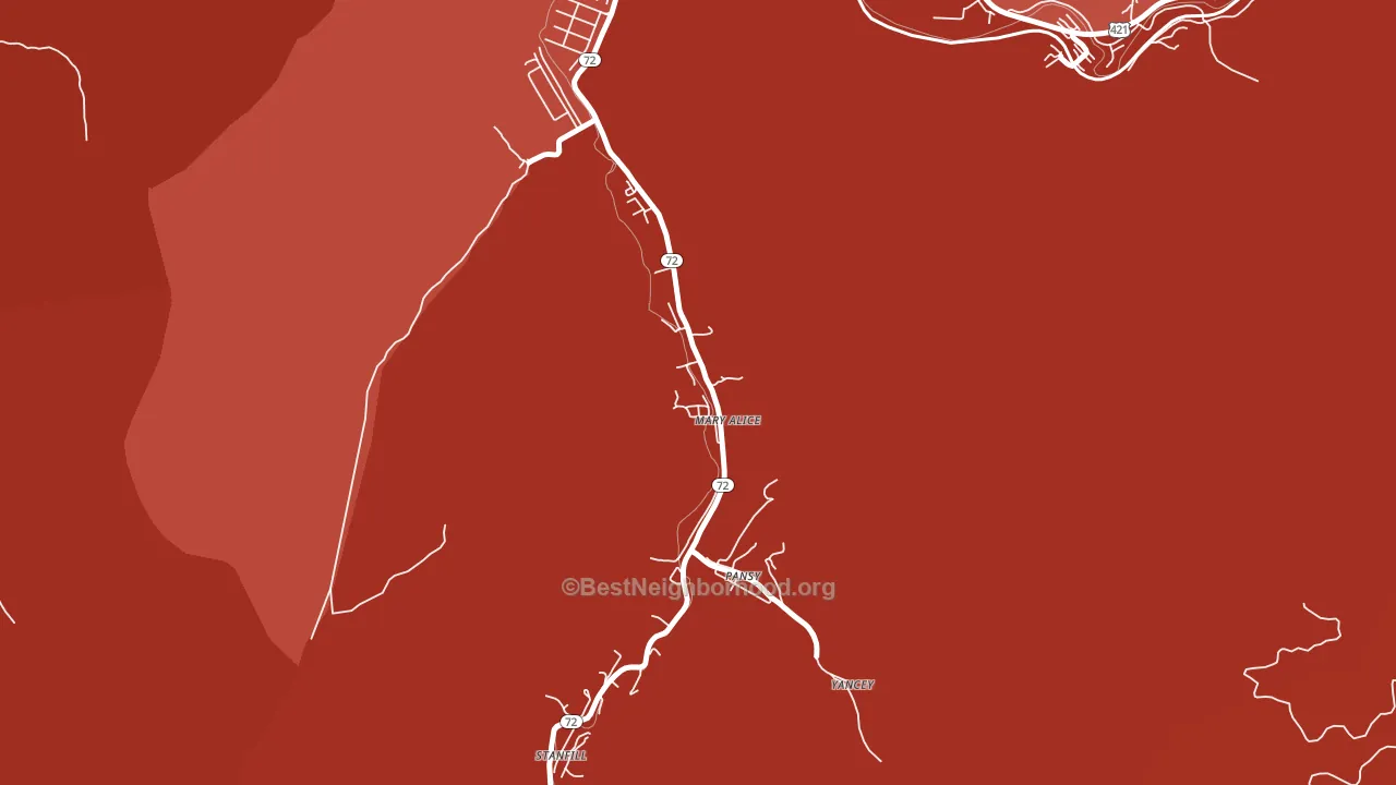 Mary Alice, KY block-group political-lean map