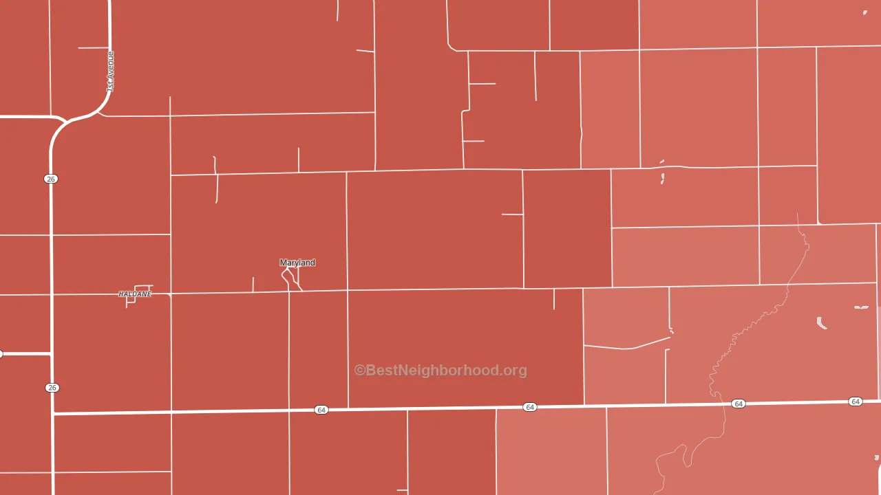 Maryland, IL block-group political-lean map