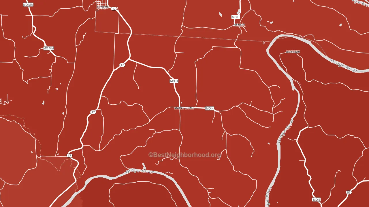 Marys Home, MO block-group political-lean map
