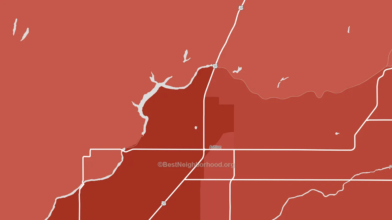 Marysville, ID block-group political-lean map