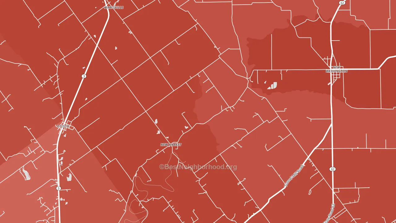 Marysville, IN block-group political-lean map