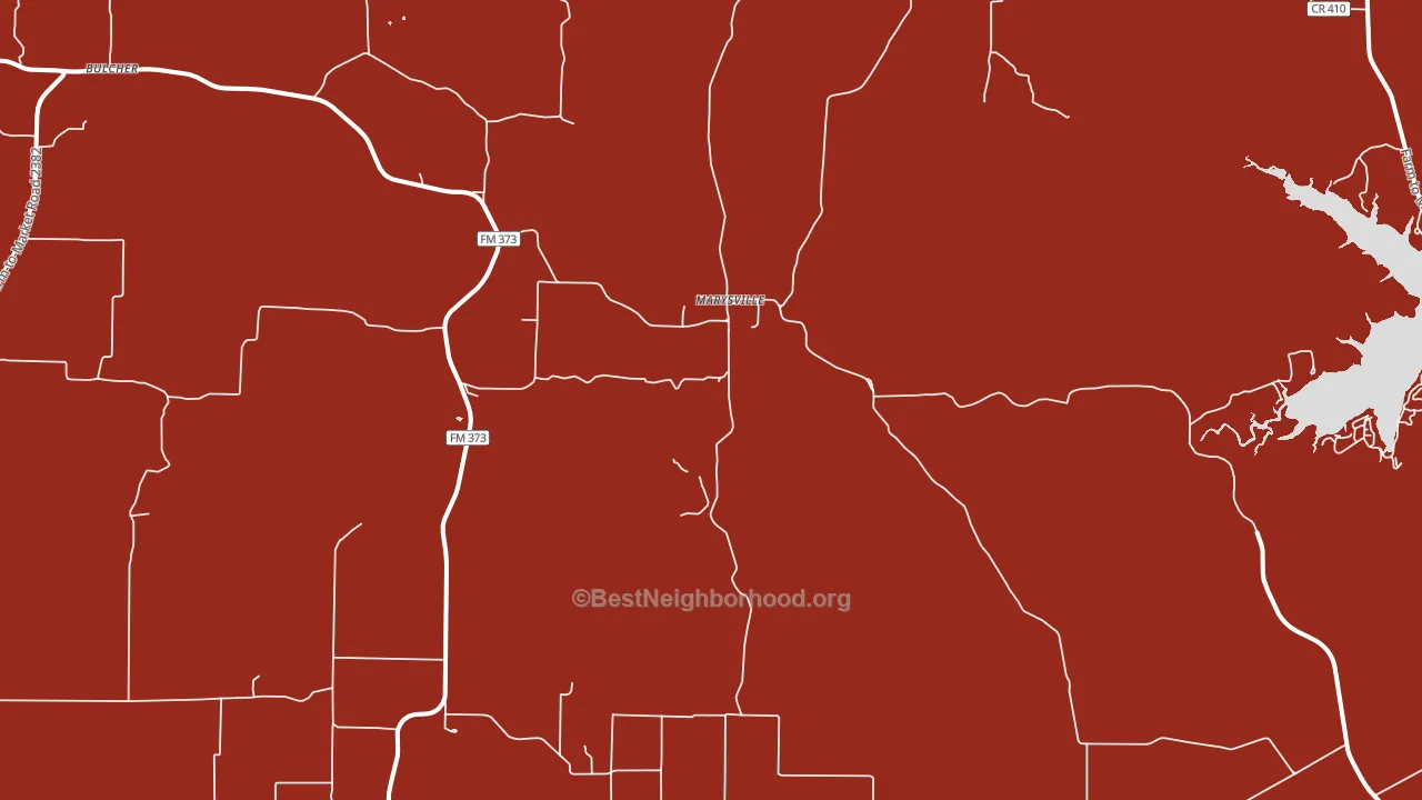 Marysville, TX block-group political-lean map