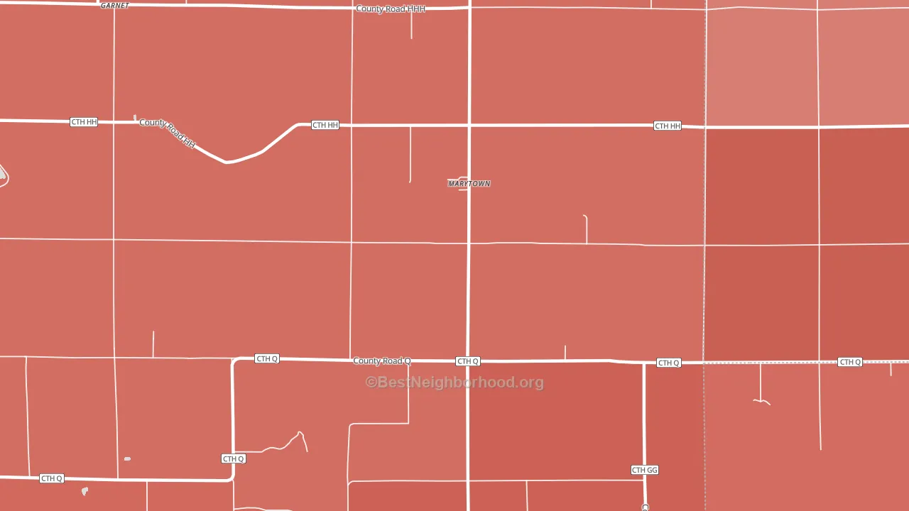 Marytown, WI block-group political-lean map