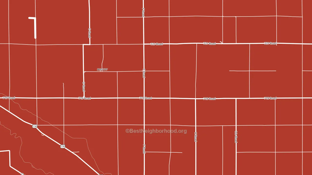Mascot, NE block-group political-lean map