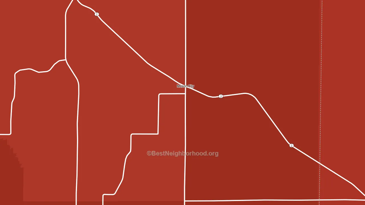 Mason City, NE block-group political-lean map
