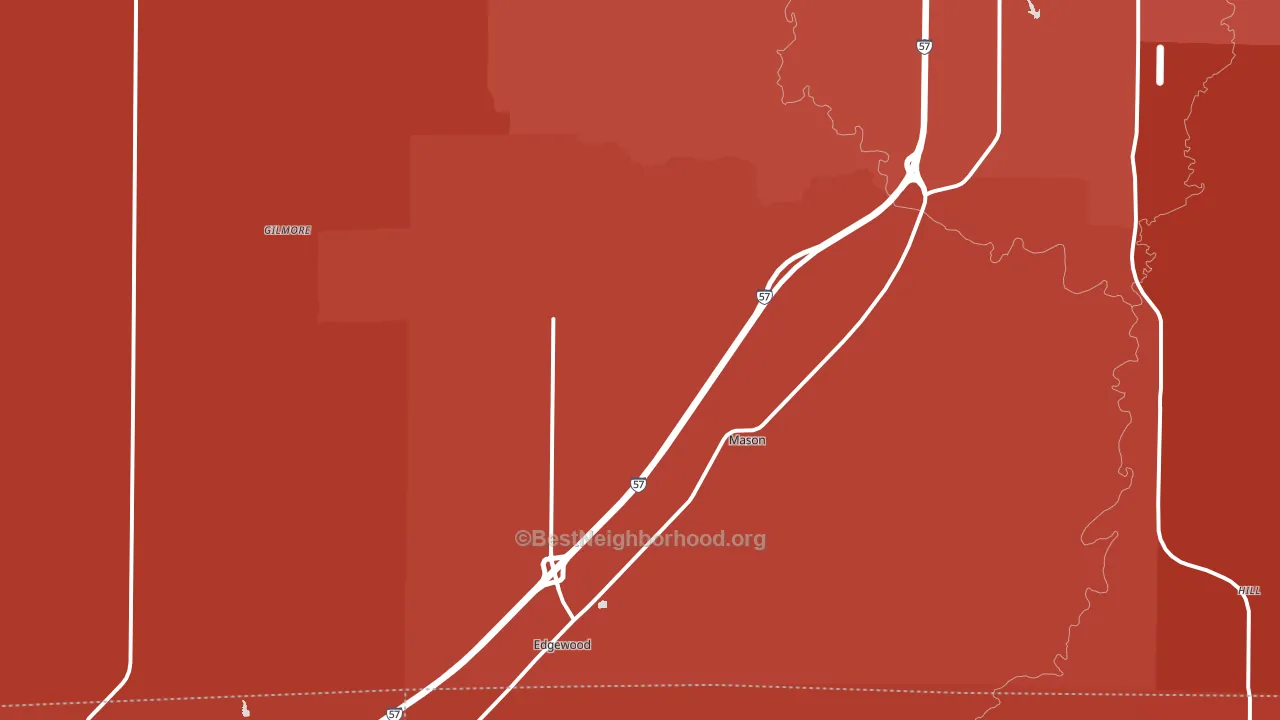 Mason, IL block-group political-lean map