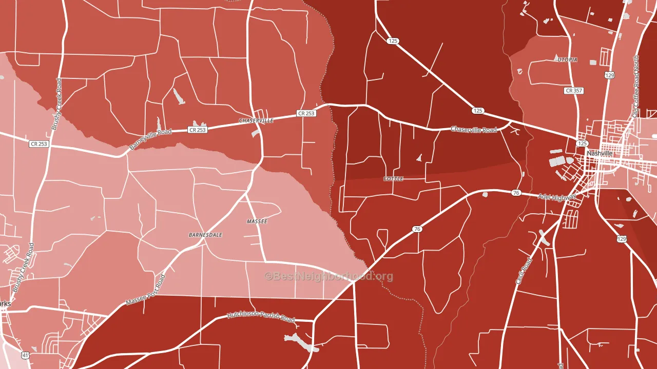 Massee, GA block-group political-lean map