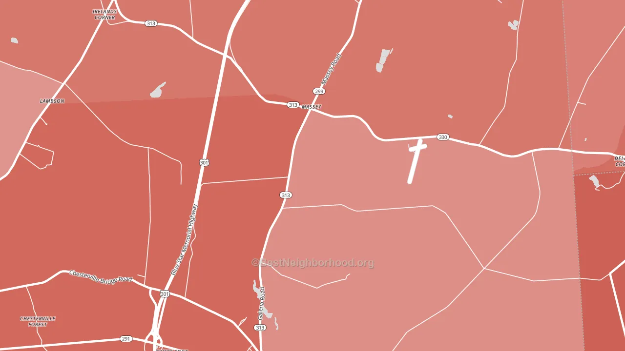 Massey, MD block-group political-lean map