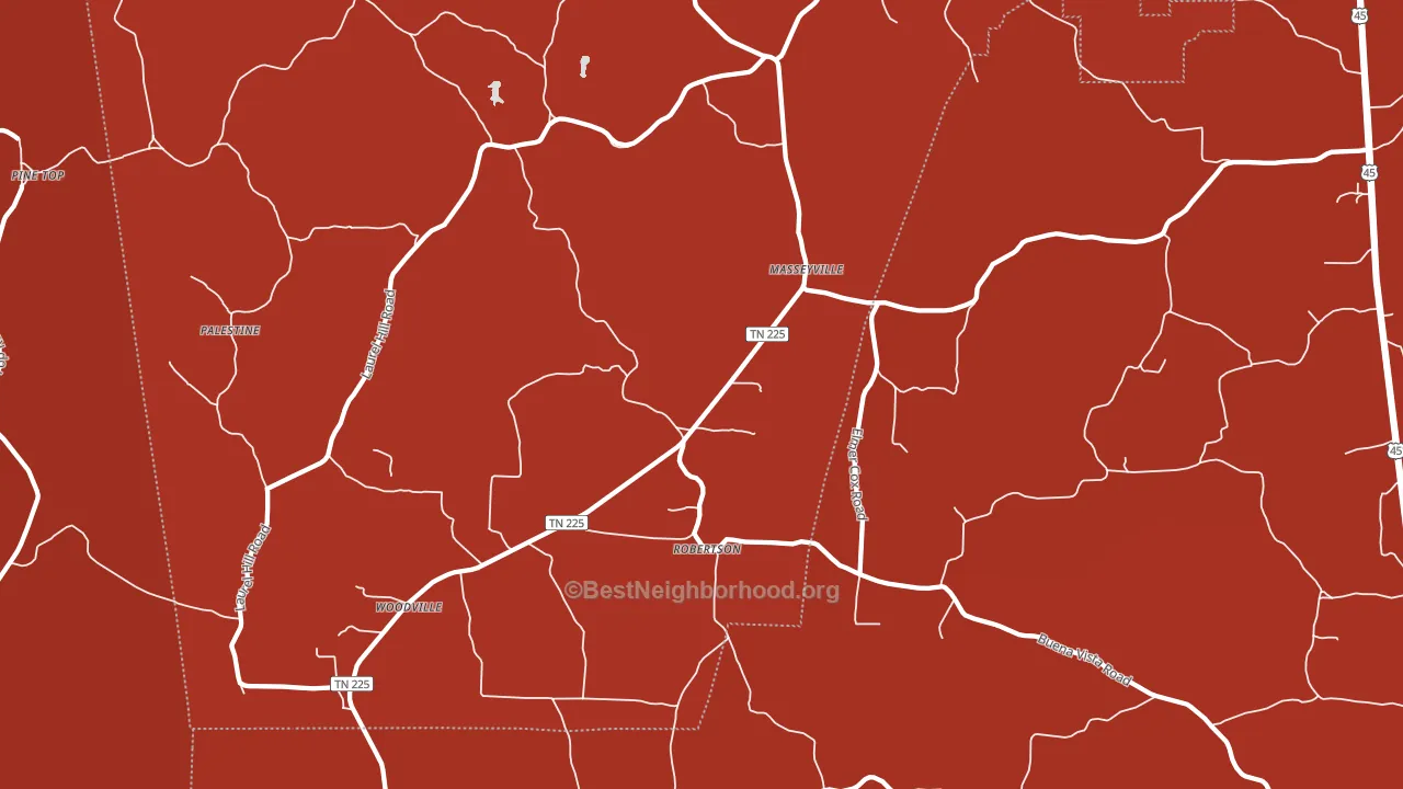 Masseyville, TN block-group political-lean map