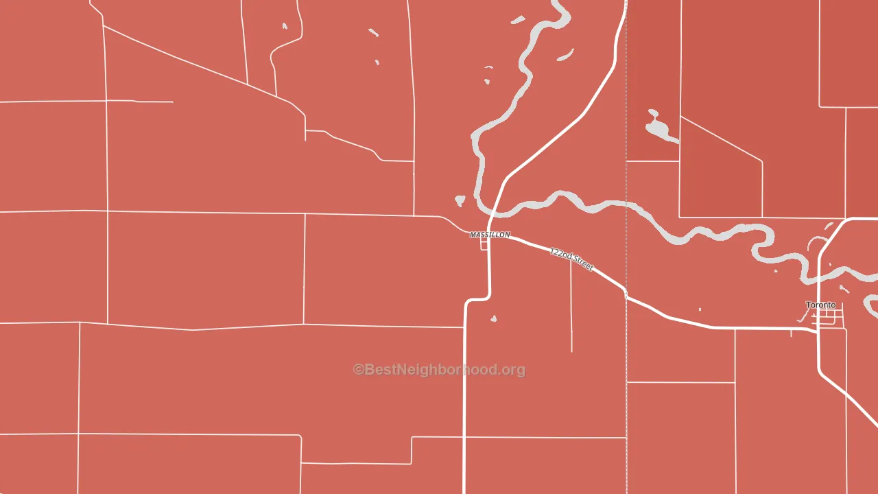 Massillon, IA block-group political-lean map