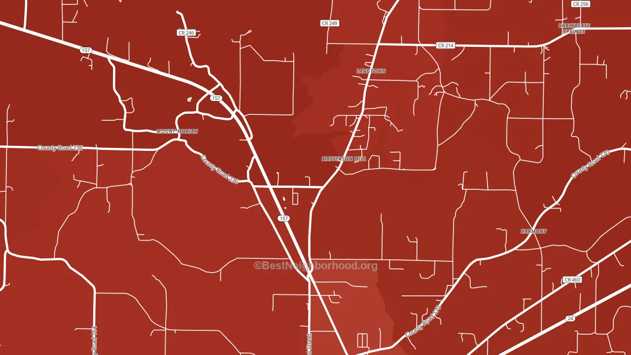 Masterson Mill, AL block-group political-lean map