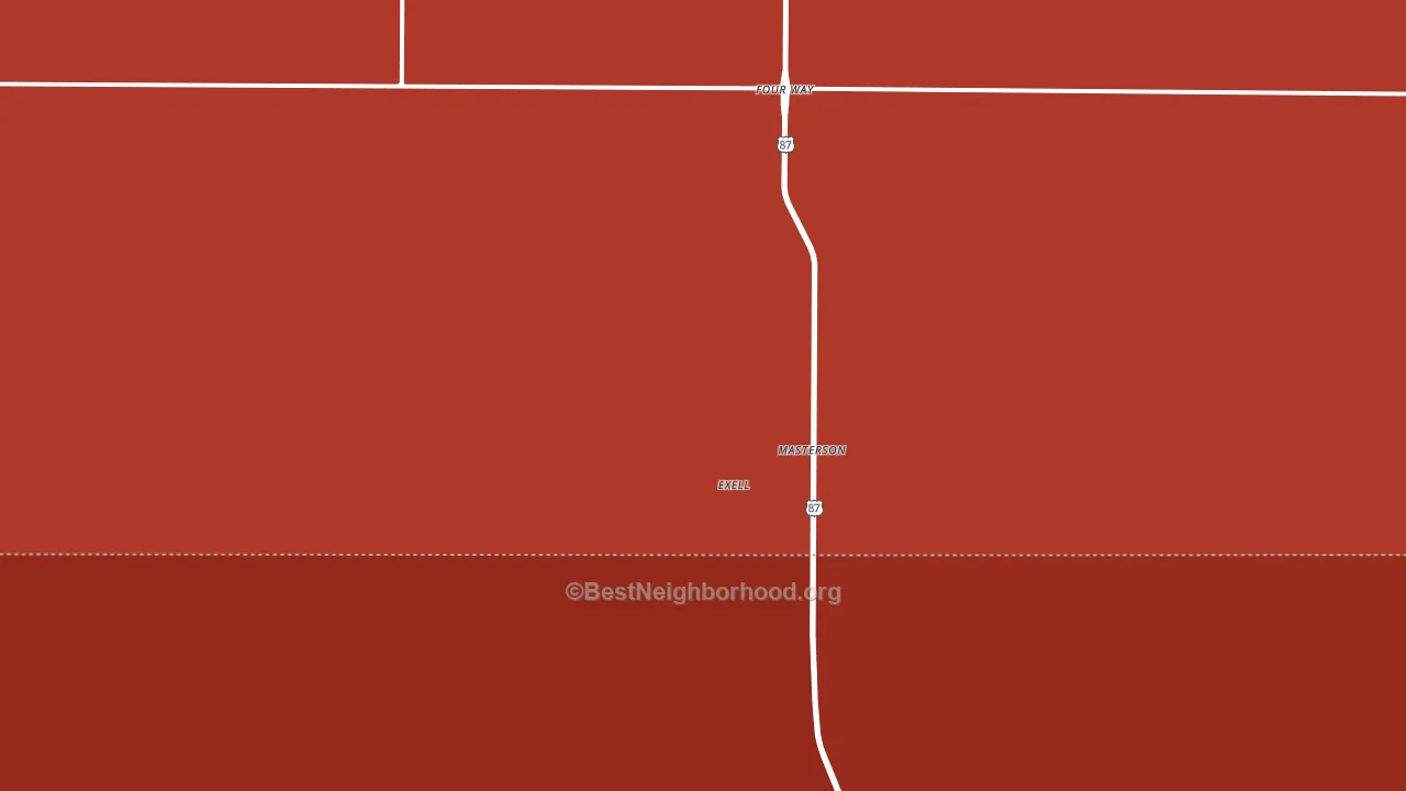Masterson, TX block-group political-lean map