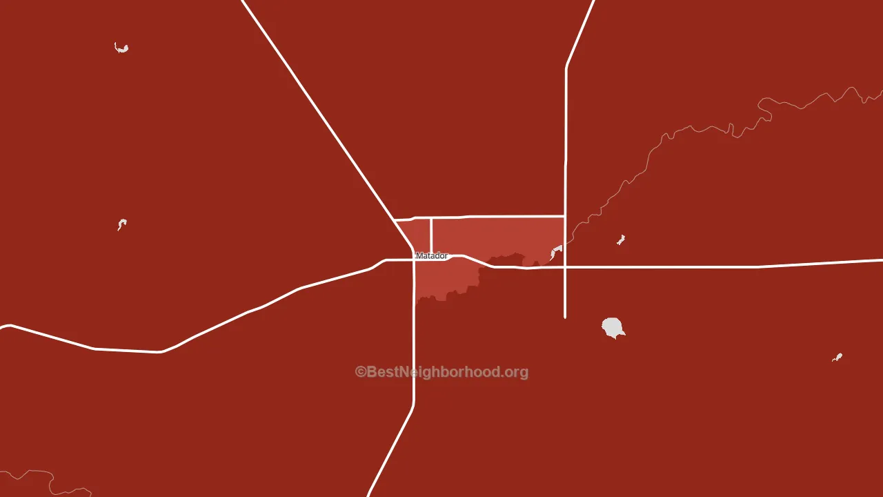 Matador, TX block-group political-lean map