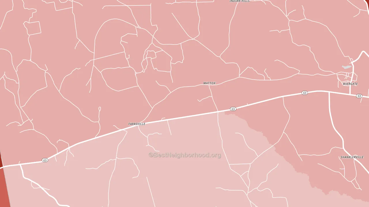 Mattox, TX block-group political-lean map