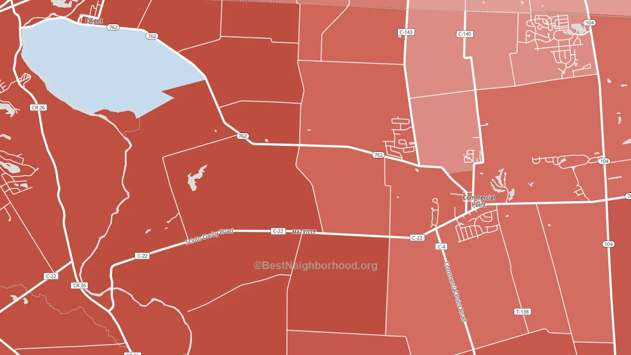Matville, OH block-group political-lean map