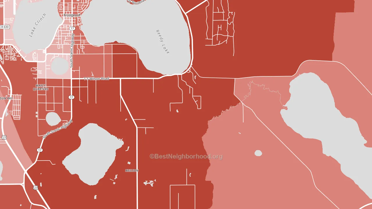 Maxcy Quarters, FL block-group political-lean map