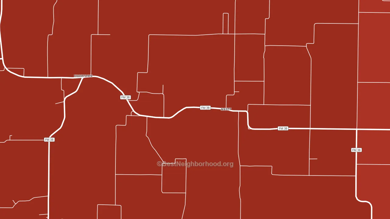 Maxey, TX block-group political-lean map