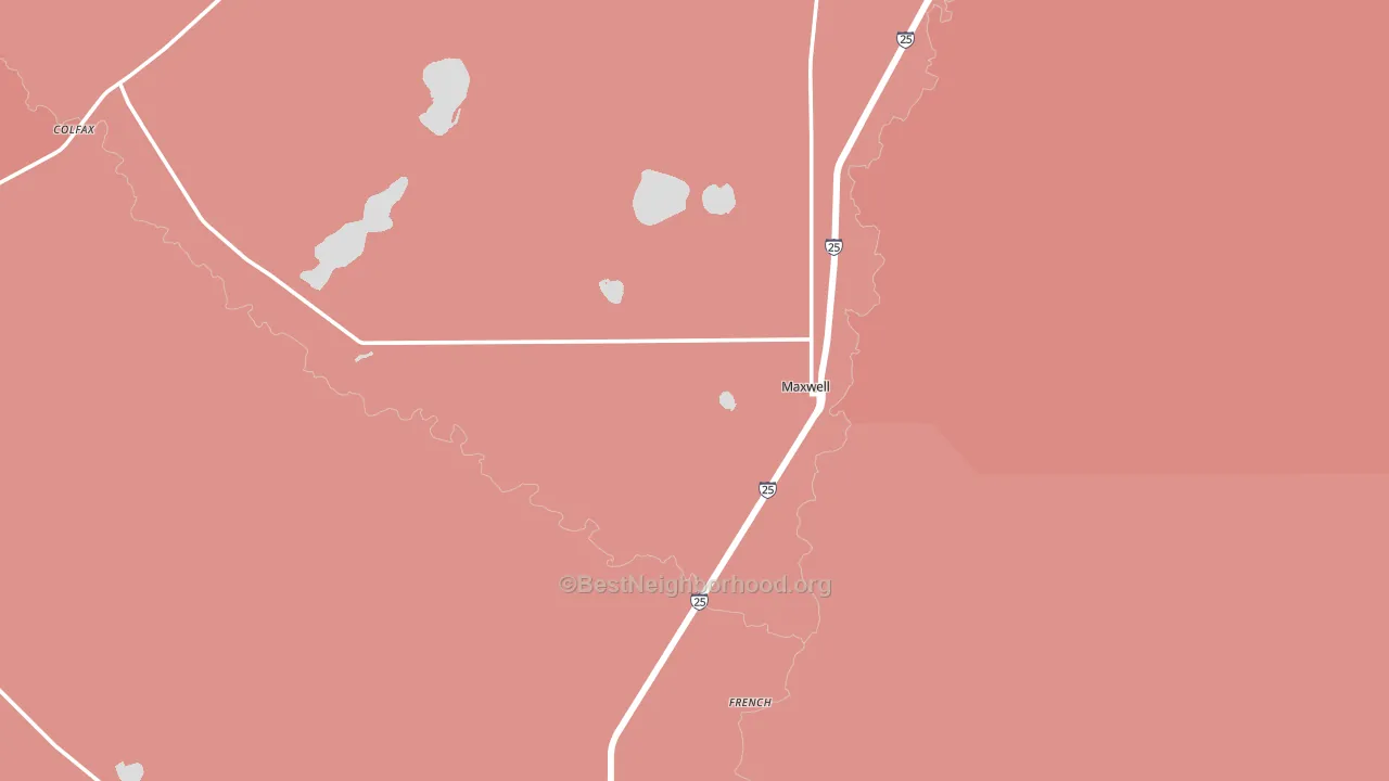 Maxwell, NM block-group political-lean map