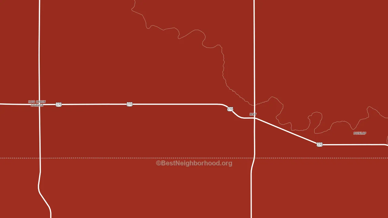 May, OK block-group political-lean map