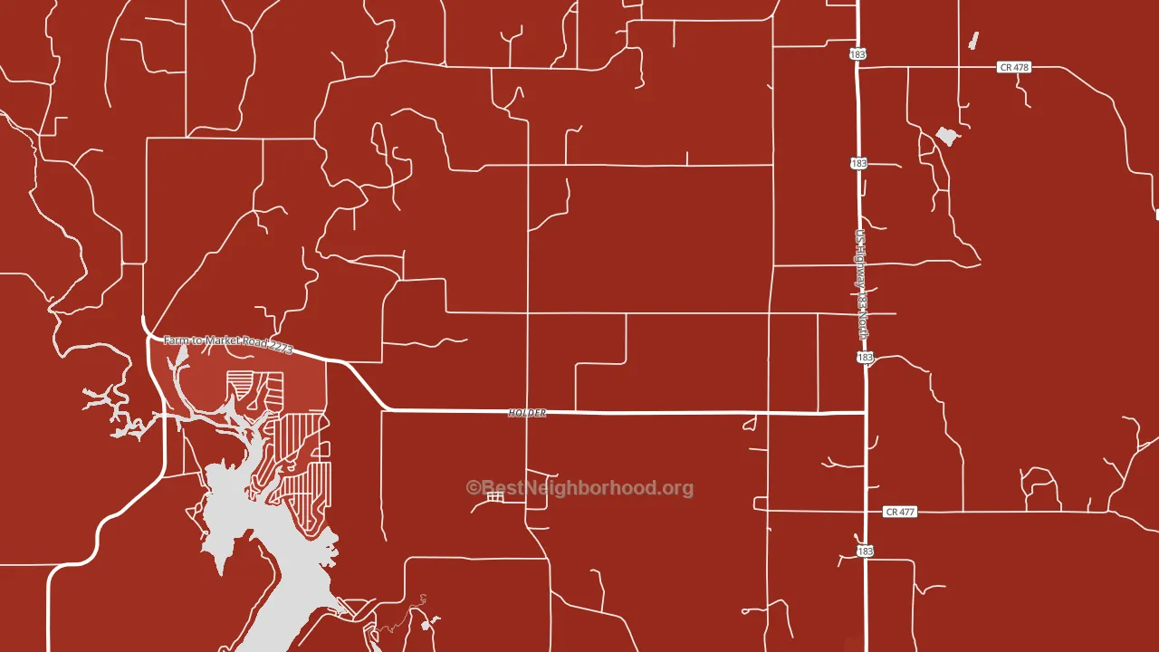 May, TX block-group political-lean map