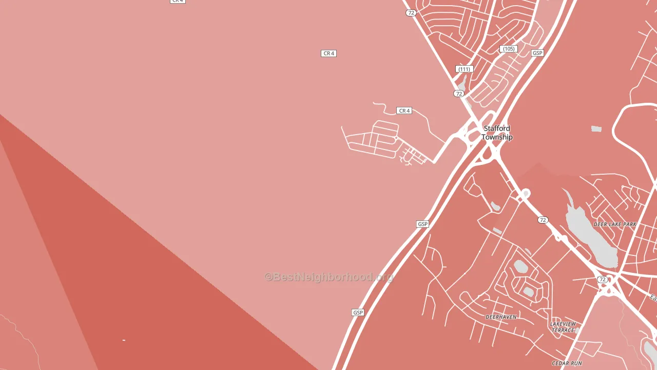 Mayetta, NJ block-group political-lean map