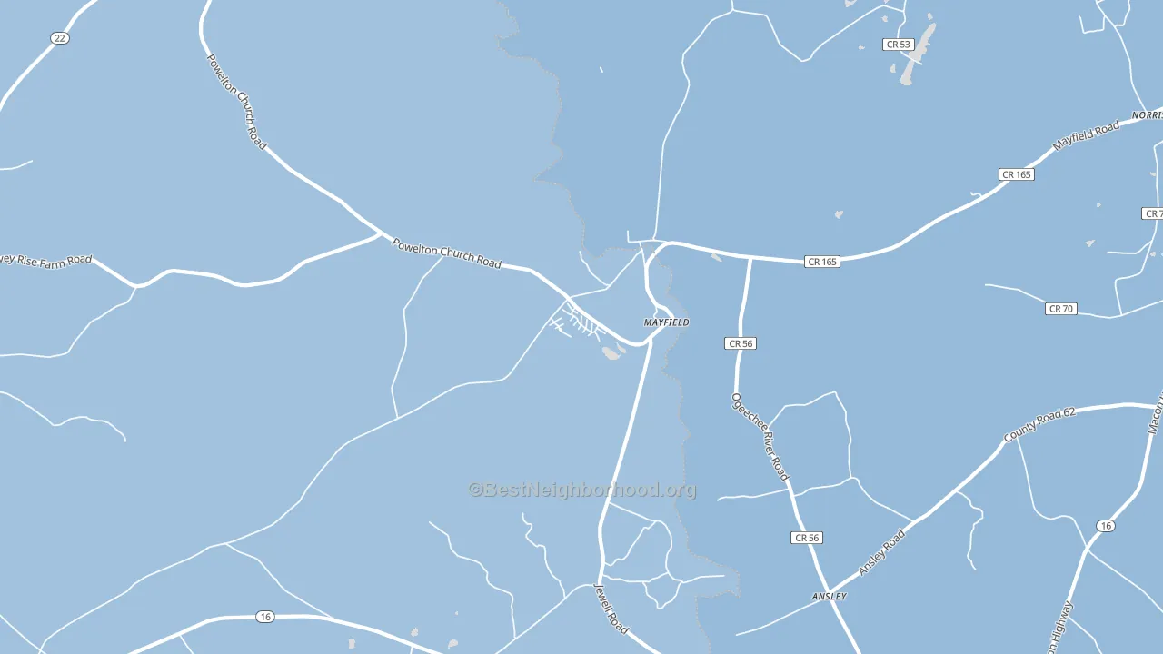 Mayfield, GA block-group political-lean map