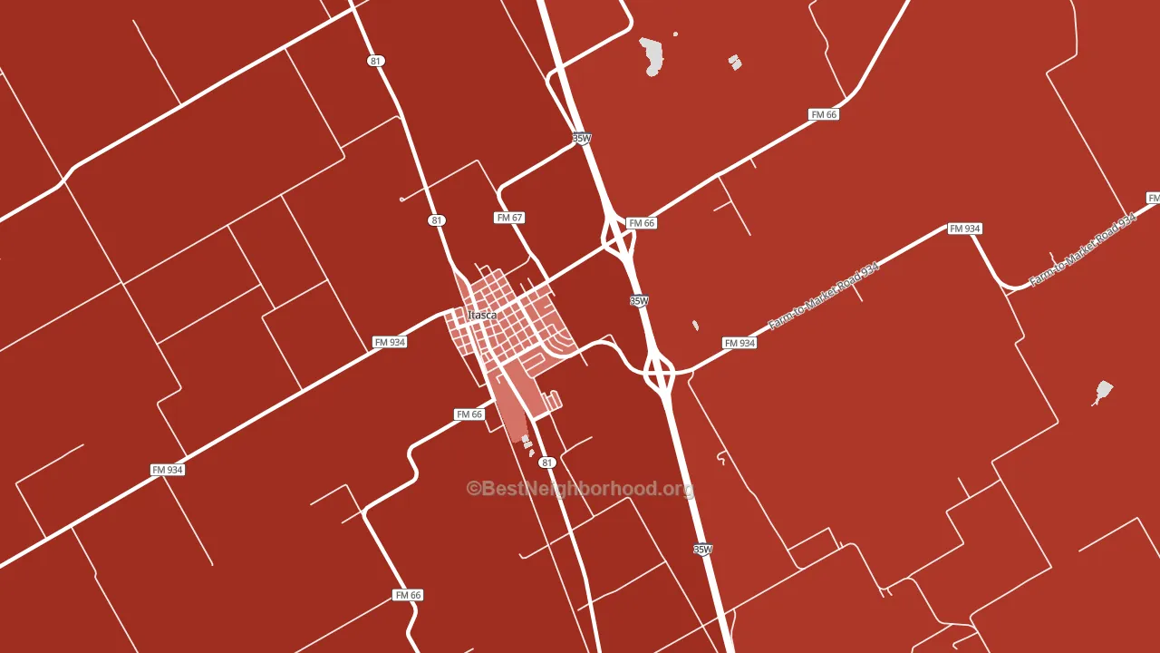 Mayfield, TX block-group political-lean map