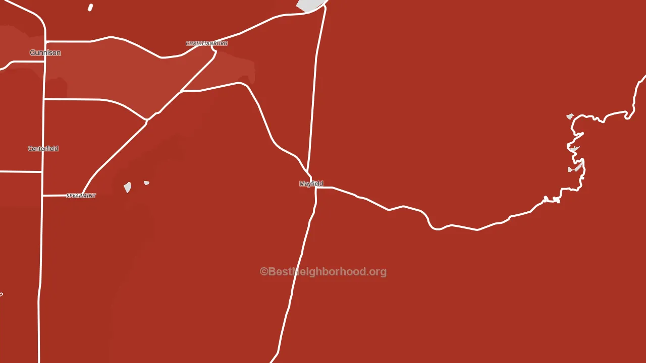 Mayfield, UT block-group political-lean map