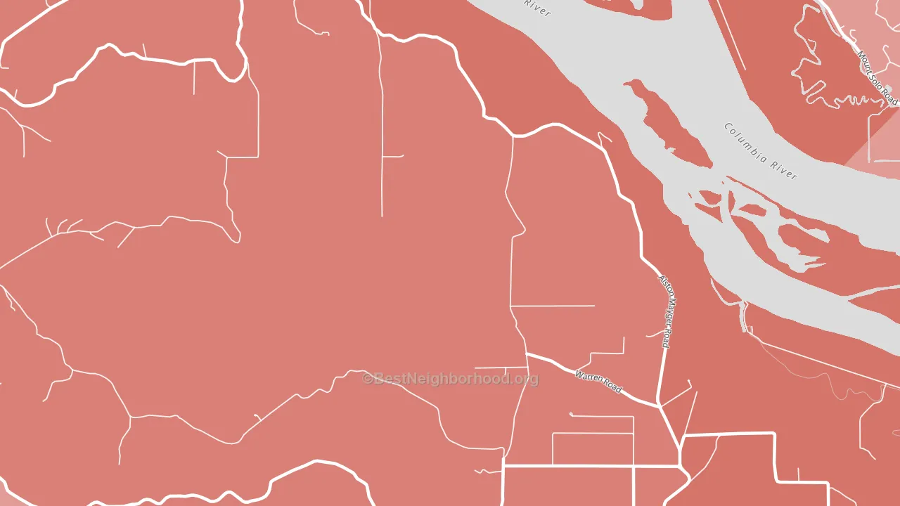 Mayger, OR block-group political-lean map