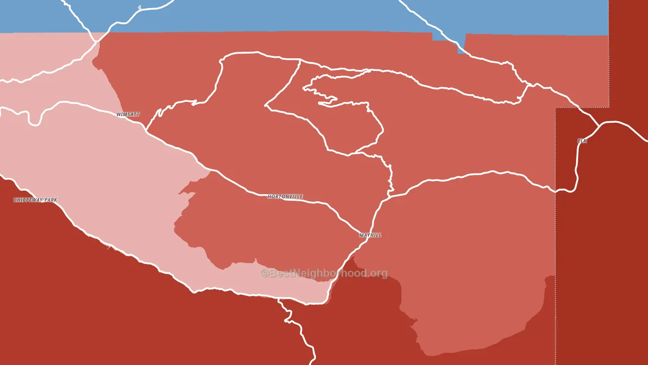 Mayhill, NM block-group political-lean map