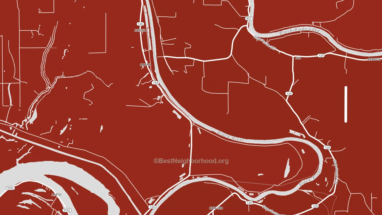 Mayna, LA block-group political-lean map