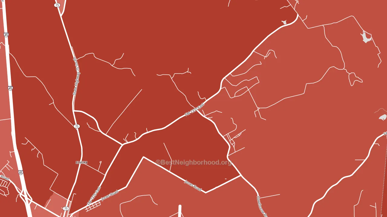 Maynard, TX block-group political-lean map