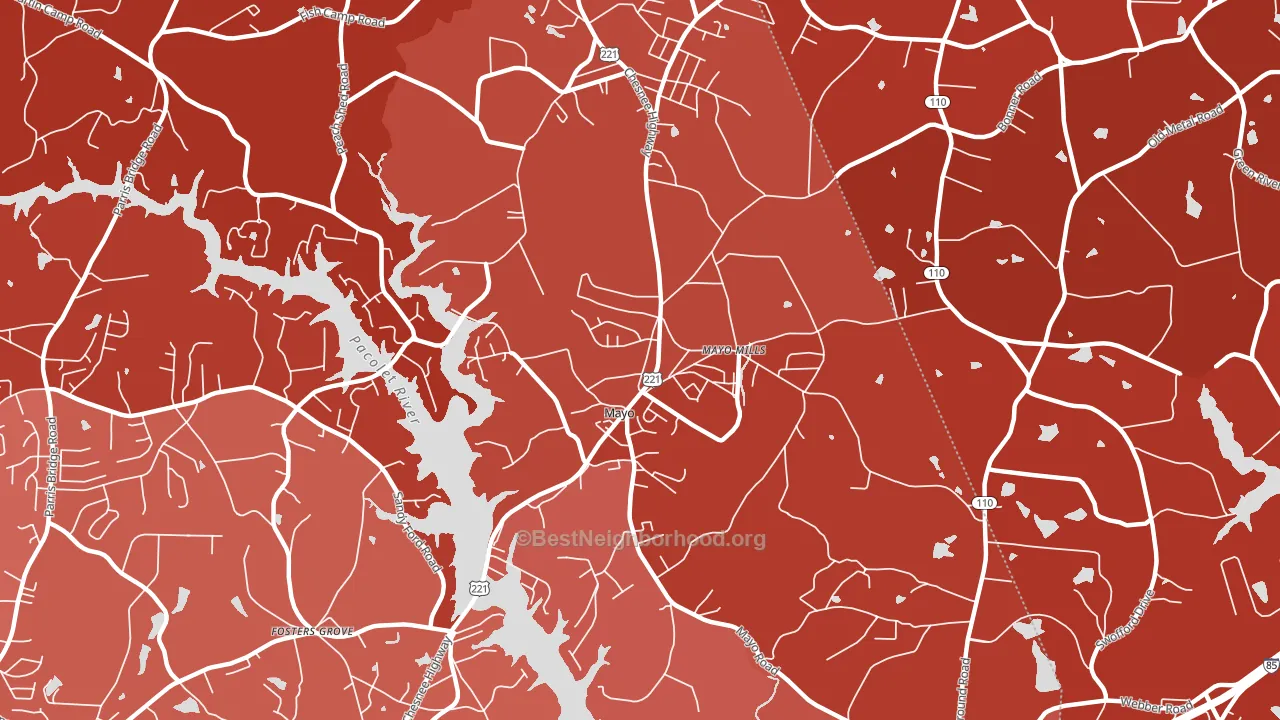 Mayo, SC block-group political-lean map