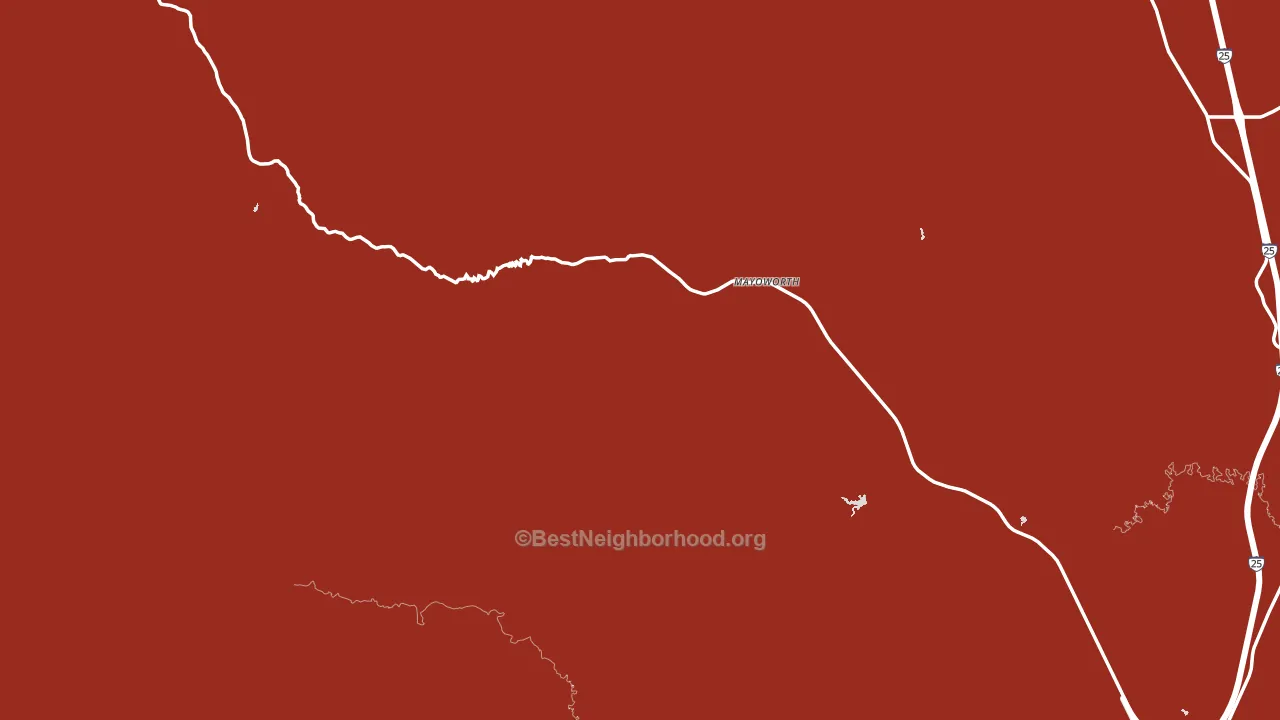Mayoworth, WY block-group political-lean map