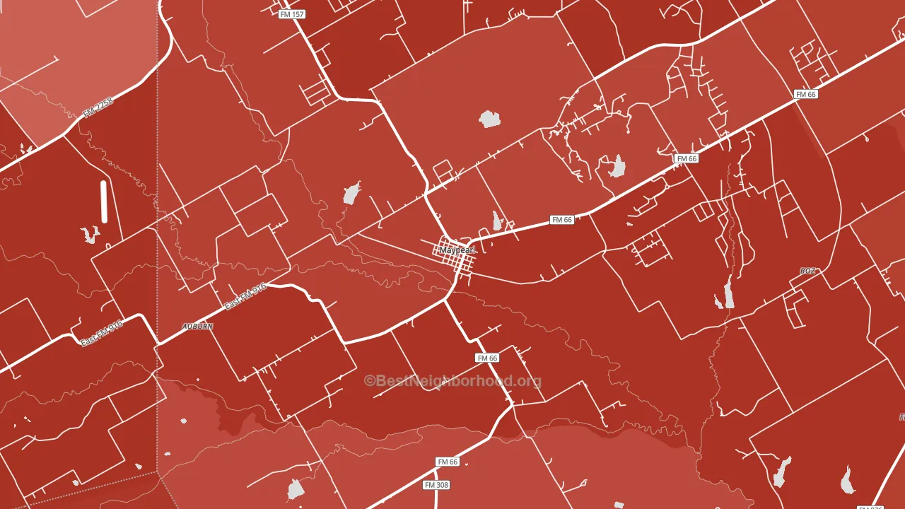 Maypearl, TX block-group political-lean map