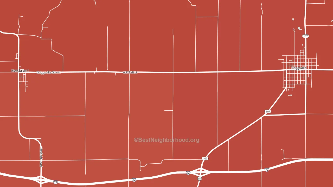Maysville, IL block-group political-lean map