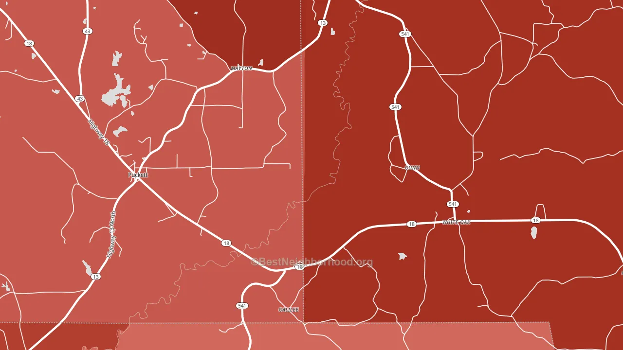 Mayton, MS block-group political-lean map