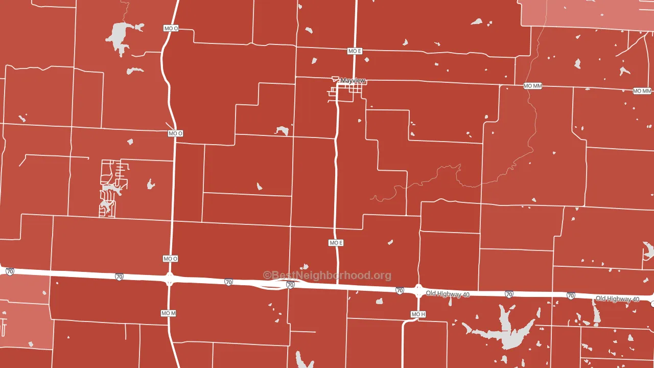 Mayview, MO block-group political-lean map